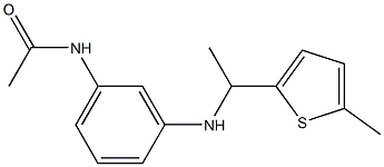 N-(3-{[1-(5-methylthiophen-2-yl)ethyl]amino}phenyl)acetamide Struktur