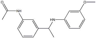 N-(3-{1-[(3-methoxyphenyl)amino]ethyl}phenyl)acetamide Struktur