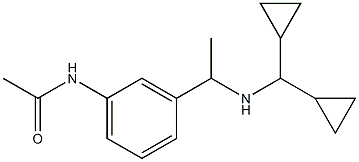 N-(3-{1-[(dicyclopropylmethyl)amino]ethyl}phenyl)acetamide Struktur