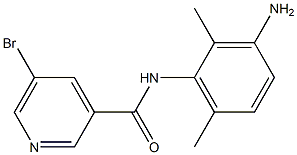 N-(3-amino-2,6-dimethylphenyl)-5-bromopyridine-3-carboxamide Struktur