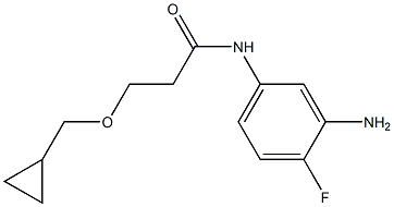 N-(3-amino-4-fluorophenyl)-3-(cyclopropylmethoxy)propanamide Struktur