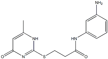 N-(3-aminophenyl)-3-[(6-methyl-4-oxo-1,4-dihydropyrimidin-2-yl)sulfanyl]propanamide Struktur