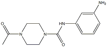 N-(3-aminophenyl)-4-acetylpiperazine-1-carboxamide Struktur