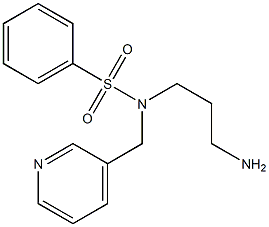 N-(3-aminopropyl)-N-(pyridin-3-ylmethyl)benzenesulfonamide Struktur