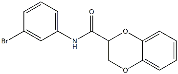 N-(3-bromophenyl)-2,3-dihydro-1,4-benzodioxine-2-carboxamide Struktur