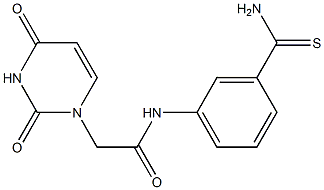 N-(3-carbamothioylphenyl)-2-(2,4-dioxo-1,2,3,4-tetrahydropyrimidin-1-yl)acetamide Struktur