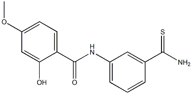 N-(3-carbamothioylphenyl)-2-hydroxy-4-methoxybenzamide Struktur