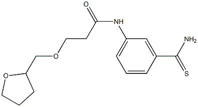 N-(3-carbamothioylphenyl)-3-(oxolan-2-ylmethoxy)propanamide Struktur