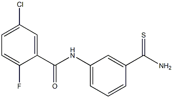 N-(3-carbamothioylphenyl)-5-chloro-2-fluorobenzamide Struktur