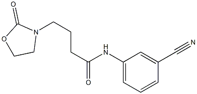 N-(3-cyanophenyl)-4-(2-oxo-1,3-oxazolidin-3-yl)butanamide Struktur