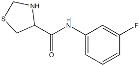 N-(3-fluorophenyl)-1,3-thiazolidine-4-carboxamide Struktur