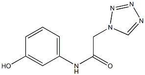 N-(3-hydroxyphenyl)-2-(1H-1,2,3,4-tetrazol-1-yl)acetamide Struktur