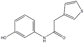 N-(3-hydroxyphenyl)-2-(thiophen-3-yl)acetamide Struktur