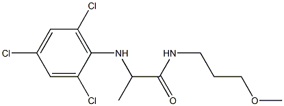 N-(3-methoxypropyl)-2-[(2,4,6-trichlorophenyl)amino]propanamide Struktur