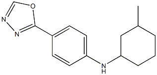 N-(3-methylcyclohexyl)-4-(1,3,4-oxadiazol-2-yl)aniline Struktur