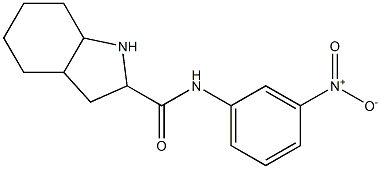 N-(3-nitrophenyl)-octahydro-1H-indole-2-carboxamide Struktur