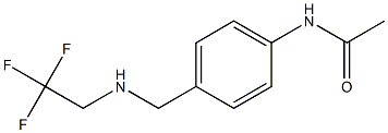 N-(4-{[(2,2,2-trifluoroethyl)amino]methyl}phenyl)acetamide Struktur