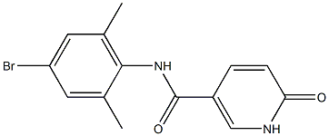 N-(4-bromo-2,6-dimethylphenyl)-6-oxo-1,6-dihydropyridine-3-carboxamide Struktur