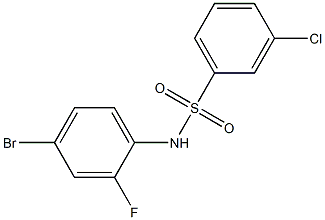 N-(4-bromo-2-fluorophenyl)-3-chlorobenzene-1-sulfonamide Struktur