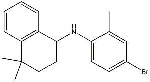 N-(4-bromo-2-methylphenyl)-4,4-dimethyl-1,2,3,4-tetrahydronaphthalen-1-amine Struktur