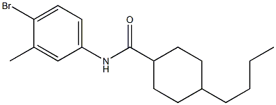 N-(4-bromo-3-methylphenyl)-4-butylcyclohexane-1-carboxamide Struktur