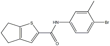 N-(4-bromo-3-methylphenyl)-4H,5H,6H-cyclopenta[b]thiophene-2-carboxamide Struktur