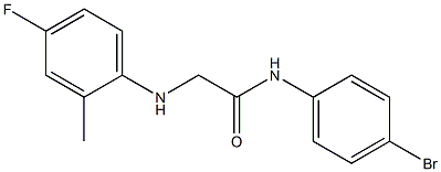 N-(4-bromophenyl)-2-[(4-fluoro-2-methylphenyl)amino]acetamide Struktur