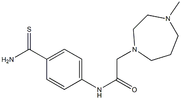 N-(4-carbamothioylphenyl)-2-(4-methyl-1,4-diazepan-1-yl)acetamide Struktur