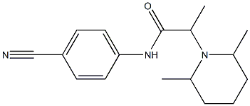 N-(4-cyanophenyl)-2-(2,6-dimethylpiperidin-1-yl)propanamide Struktur