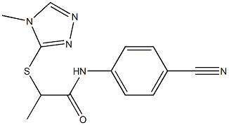 N-(4-cyanophenyl)-2-[(4-methyl-4H-1,2,4-triazol-3-yl)sulfanyl]propanamide Struktur