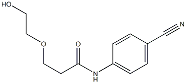 N-(4-cyanophenyl)-3-(2-hydroxyethoxy)propanamide Struktur