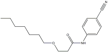 N-(4-cyanophenyl)-3-(heptyloxy)propanamide Struktur