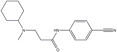 N-(4-cyanophenyl)-3-[cyclohexyl(methyl)amino]propanamide Struktur