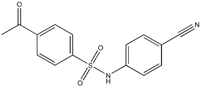 N-(4-cyanophenyl)-4-acetylbenzene-1-sulfonamide Struktur