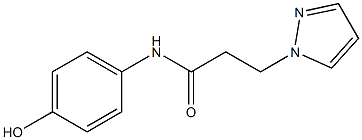 N-(4-hydroxyphenyl)-3-(1H-pyrazol-1-yl)propanamide Struktur