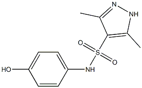 N-(4-hydroxyphenyl)-3,5-dimethyl-1H-pyrazole-4-sulfonamide Struktur