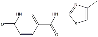 N-(4-methyl-1,3-thiazol-2-yl)-6-oxo-1,6-dihydropyridine-3-carboxamide Struktur