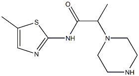 N-(5-methyl-1,3-thiazol-2-yl)-2-(piperazin-1-yl)propanamide Struktur