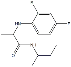 N-(butan-2-yl)-2-[(2,4-difluorophenyl)amino]propanamide Struktur