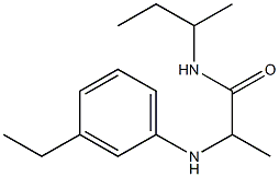 N-(butan-2-yl)-2-[(3-ethylphenyl)amino]propanamide Struktur