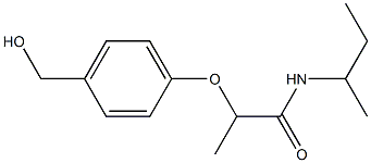 N-(butan-2-yl)-2-[4-(hydroxymethyl)phenoxy]propanamide Struktur