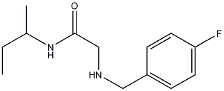 N-(butan-2-yl)-2-{[(4-fluorophenyl)methyl]amino}acetamide Struktur