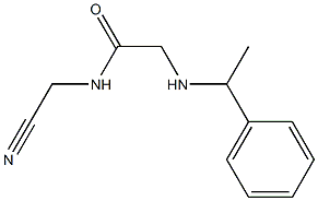 N-(cyanomethyl)-2-[(1-phenylethyl)amino]acetamide Struktur