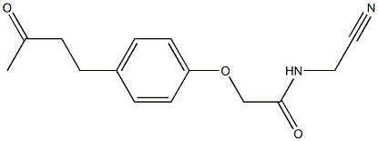 N-(cyanomethyl)-2-[4-(3-oxobutyl)phenoxy]acetamide Struktur