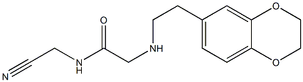 N-(cyanomethyl)-2-{[2-(2,3-dihydro-1,4-benzodioxin-6-yl)ethyl]amino}acetamide Struktur