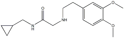 N-(cyclopropylmethyl)-2-{[2-(3,4-dimethoxyphenyl)ethyl]amino}acetamide Struktur