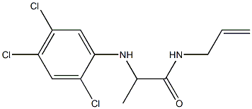 N-(prop-2-en-1-yl)-2-[(2,4,5-trichlorophenyl)amino]propanamide Struktur