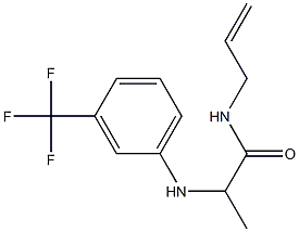 N-(prop-2-en-1-yl)-2-{[3-(trifluoromethyl)phenyl]amino}propanamide Struktur