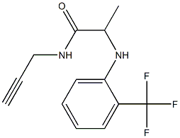 N-(prop-2-yn-1-yl)-2-{[2-(trifluoromethyl)phenyl]amino}propanamide Struktur