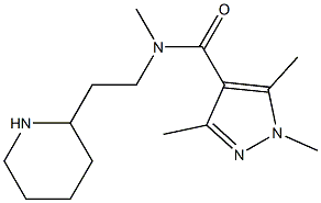 N,1,3,5-tetramethyl-N-[2-(piperidin-2-yl)ethyl]-1H-pyrazole-4-carboxamide Struktur